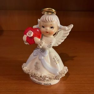 Vintage Valentine angel figurine